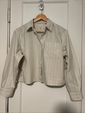 Uniqlo & J W Anderson Oxford Boxy Cropped Shirt